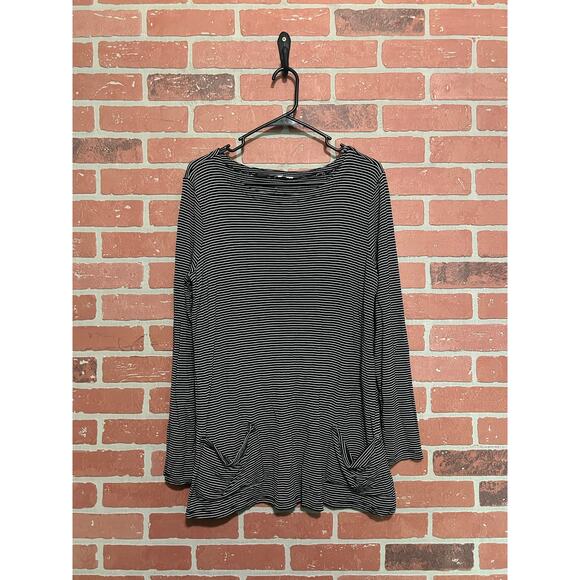Striped Long Sleeve Tunic Top - Picture 1 of 6